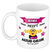 Moeder/mama cadeau mok - altijd gelijk - roze - 300 ml - moederdag/verjaardag - thumbnail