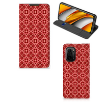 Xiaomi Mi 11i | Poco F3 Hoesje met Magneet Batik Rood - thumbnail