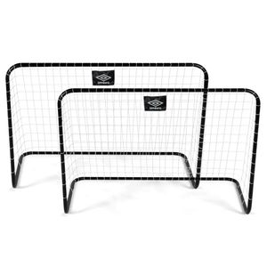 Umbro voetbal goal/voetbaldoeltjes set van 2x stuks 78 x 45 x 56 cm