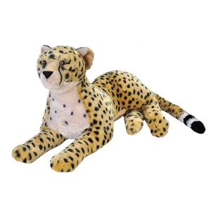 Wild Republic Pluche cheetah knuffel - 76 cm - extra groot - realistische dieren - jachtluipaard