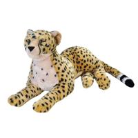 Wild Republic Pluche cheetah knuffel - 76 cm - extra groot - realistische dieren - jachtluipaard