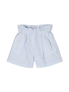 Brunello Cucinelli Kids short en coton à rayures - Bleu