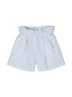 Brunello Cucinelli Kids short en coton à rayures - Bleu