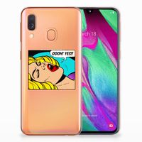 Samsung Galaxy A40 Silicone Back Cover Popart Oh Yes