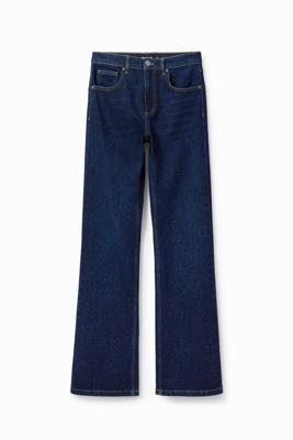 Flared jeans met stras - BLUE - 44