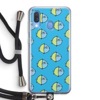 Visjes: Samsung Galaxy A40 Transparant Hoesje met koord Visjes: Samsung Galaxy A40 Transparant Hoesje met koord