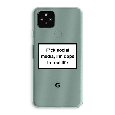 I'm dope: Google Pixel 5a 5G Transparant Hoesje