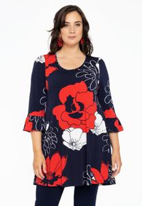 Yoek Tuniek wide bottom POPPY | Rood | Maat 58/60