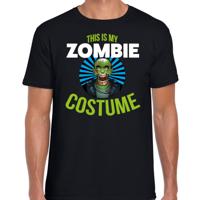 Zombie costume - halloween verkleed t-shirt - zwart - voor heren - kleding Zombie costume - halloween verkleed t-shirt - zwart - voor heren - kleding
