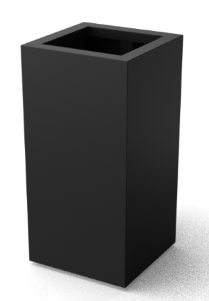 Artus rechthoekige Aluminium plantenbakken Lengte: 400 Breedte: 400 Hoogte: 1000 - Geroba