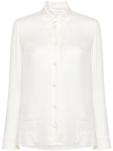 Palm Angels monogram-jacquard silk shirt - Blanc