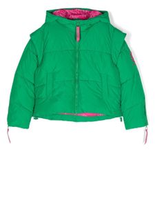 Pinko Kids veste matelassée à logo brodé - Vert