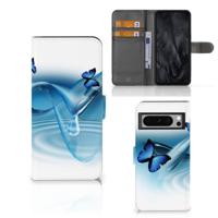 Google Pixel 8 Pro | Telefoonhoesje | Met pasjeshouder | Vlinders