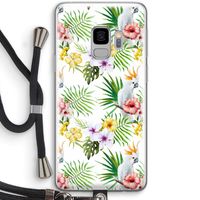 Gele kuif: Samsung Galaxy S9 Transparant Hoesje met koord