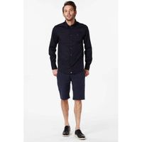 Tommy Hilfiger slim fit poplin overhemd donkerblauw - thumbnail