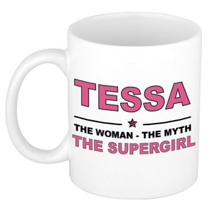 Tessa The woman, The myth the supergirl cadeau koffie mok / thee beker 300 ml