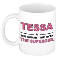 Tessa The woman, The myth the supergirl cadeau koffie mok / thee beker 300 ml - thumbnail