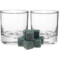 Whiskyglazen - set 6x stuks - 300 ml - incl 9x whisky ijsblokken - thumbnail