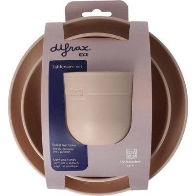 Difrax Lovi eetset met beker nude