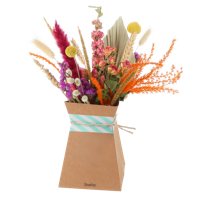Droogbloemen boeket incl. vouwvaas