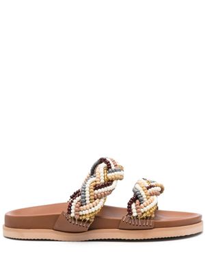 DE SIENA SHOES claquettes à ornements - Marron