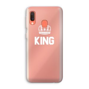 King zwart: Samsung Galaxy A20e Transparant Hoesje