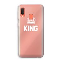 King zwart: Samsung Galaxy A20e Transparant Hoesje