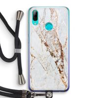 Goud marmer: Huawei P Smart (2019) Transparant Hoesje met koord Goud marmer: Huawei P Smart (2019) Transparant Hoesje met koord