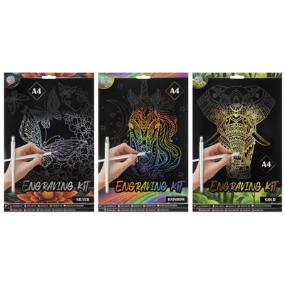 Moxy kraskunstset a4 rainbow/silver/gold