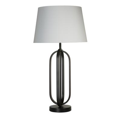 Searchlight TafellampChic zwart met witte kap - EU91101WH