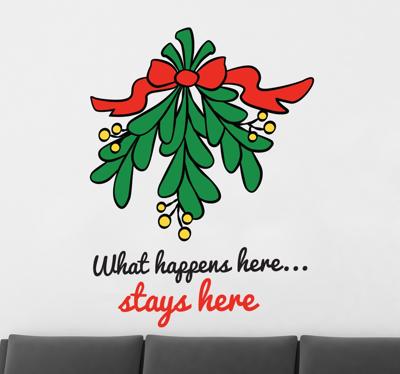 Maretak kerstmis sticker