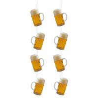 Bierslinger - 2x - 100 x 25 cm - papier - oktoberfest - bierpul - hangdecoratie