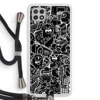 Vexx Black City : Samsung Galaxy A22 4G Transparant Hoesje met koord