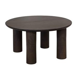 Giga Meubel - Salontafel Rond Donkerbruin 75cm - Mangohout - Misao