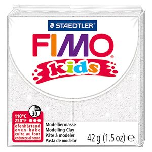 Fimo FIMO Boetseerklei Wit Glitter, 42gr
