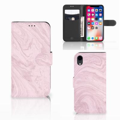 Apple iPhone Xr | Bookcase | Marble Pink - Origineel Cadeau Vriendin