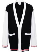 Thom Browne cardigan à design colour block - Bleu