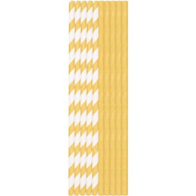 Duni Papieren Rietjes 25 Stuks Goud/Wit