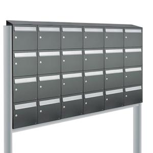 Allux Flow Set 6-Breed, 4-Hoog Met Dak Op Statief Antraciet - 40040065_6x4ds