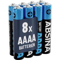 Absina AAAA batterij (mini) AAAA (mini) Alkaline 1.5 V 500 8 stuk(s)
