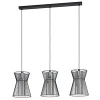 Eglo 3-lichts hanglamp Maseta zwart 99634