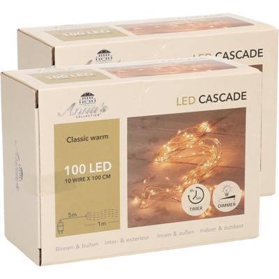 Anna's Collection Kerstverlichting - 2x - 20 m - warm wit - 900 leds