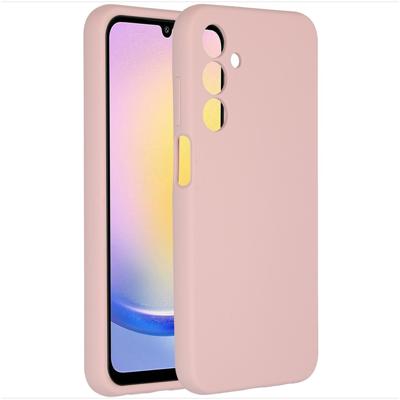 AccezzLiquid Silicone Backcover Samsung Galaxy A25 Telefoonhoesje Roze