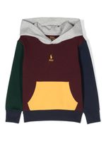 POLO RALPH LAUREN KIDS hoodie colour block à logo brodé - Rouge - thumbnail