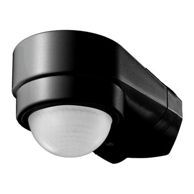 PIR bewegingssensor met schemerschakelaar - 240° - Opbouw - 10 meter bereik - Maximaal 600 Watt - IP65 waterdicht - zwart
