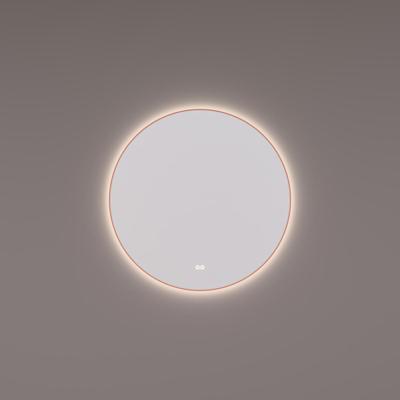 HIPP Design spiegel Rond Koper PVD met Indirecte LED Verlichting Rondom 120x3 cm Spiegelverwarming Touch Dimmer Kleurenwissel