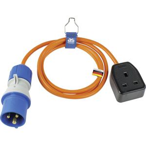 AS Schwabe 660488 Stroom Adapterkabel 16 A Oranje 1.5 m H05VV-F 3G 1,5 mm²