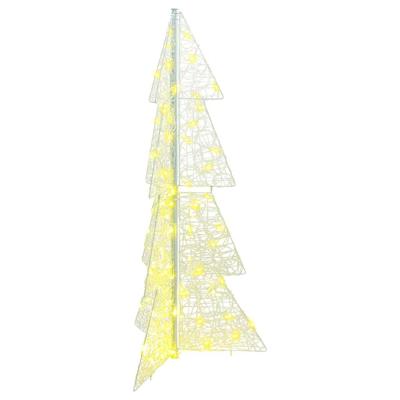 Kerstboom met 100 LED Warmwit 120 cm Acryl