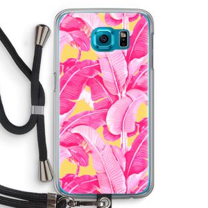 Pink Banana: Samsung Galaxy S6 Transparant Hoesje met koord