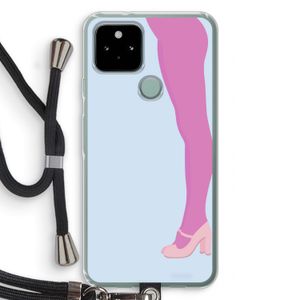 Pink panty: Pixel 5 Transparant Hoesje met koord